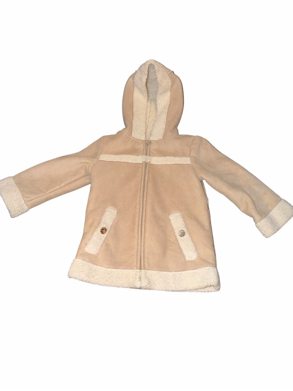 Old Navy Kids Hooded Puffer Coat - Cream